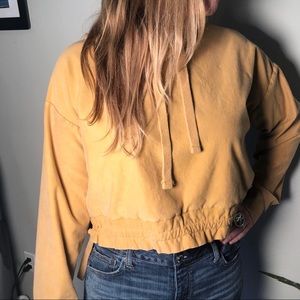 Zara oversized crop hoodie sweatshirt